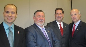 Manalapan Mayor Andrew Lucas, Howell Mayor Bob Walsh, Wall Committeeman George Newberry and Spring Lake Councilman Gary Rich. Photo credit Rhoda Chodash