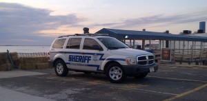 Monmouth County Sheriff's Patrol At Seastreak's Highlands Terminal. April 15, 2013. Photo by Art Gallagher