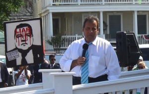 Govenor Chris Christie at his Belmar Town Hall on July 31, 2014