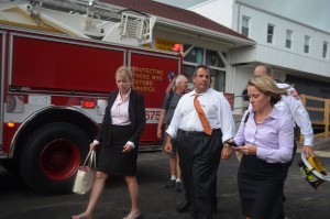 Bridget Ann Kelly, texting, with Governor Chris Christie and Michelle Brown at Seaside Park fire, September 12, 2013