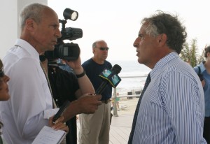 NJTV's Michael Aron interviews Long Branch Mayor Adam Schneider.  file photo