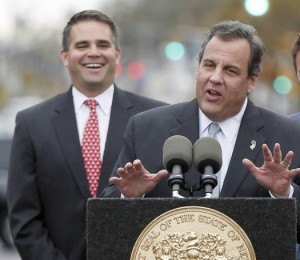 Governor Chris Christie and Belmar Mayor Matt Doherty