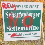 Middletown Democrat Thugs Vandalize Election Signs