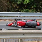 Man in critical after motorcycle strikes Route 33 guardrail